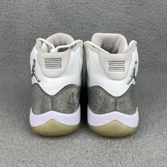 Jordan 11 Vast Grey Womens 8 Shoe Metallic Silver White Glitter Retro Mens 6.5 2 - Picture 5 of 11